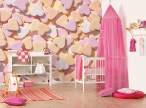 beautiful-wall-design-idea-for-kids--baby-room-pink-hearts